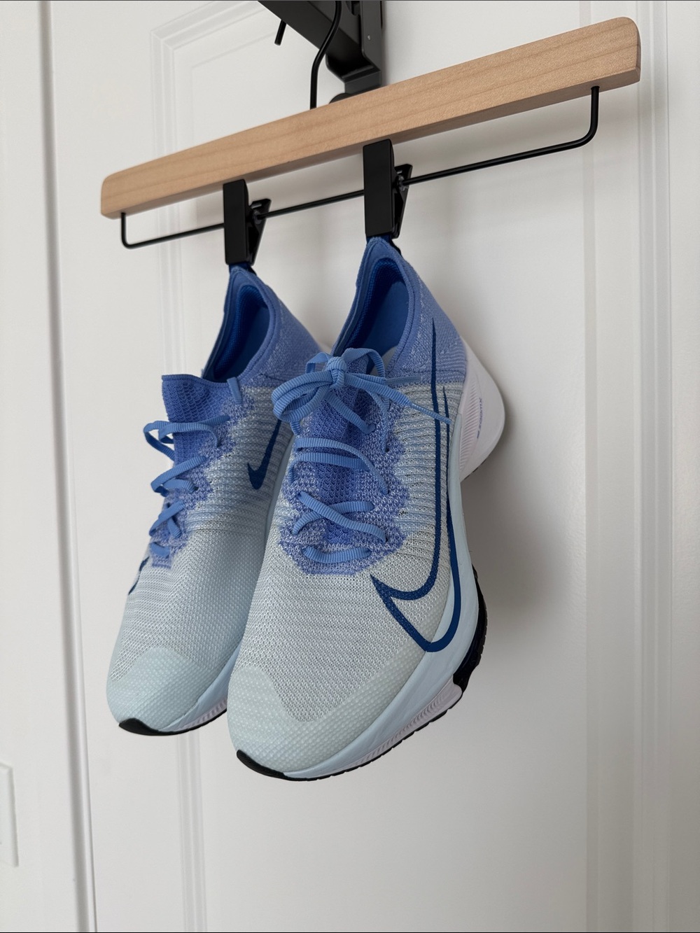 Nike Air Zoom Tempo Next% Light Blue and Periwinkle Running Shoes